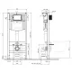 AQUA 50 PNEU QF stelaż podtynkowy wc 115 x 50 x 14,7 cm montaż do zabudowy suchej